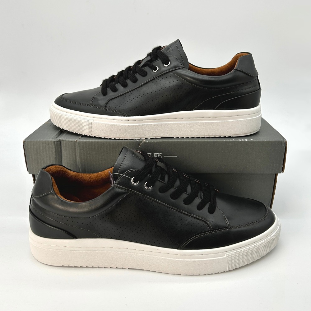 Mens Fashion Sneakers Stacy Adams Dorian Size 11 Black Court Shoes NEW